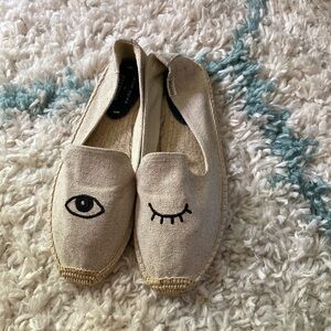 Soludos espadrille white black evil eye ibiza